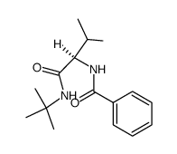 N-Benzoyl-(R)-valin-N'-tert-butylamid Structure