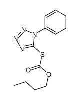 O-butyl S-(1-phenyl-1H-tetrazol-5-yl) thiocarbonate结构式
