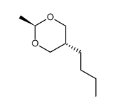 trans-2-Methyl-5-butyl-1,3-dioxan结构式