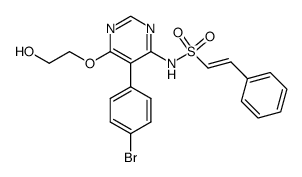 2-phenyl-ethenesulfonic acid [5-(4-bromo-phenyl)-6-(2-hydroxy-ethoxy)-pyrimidin-4-yl]-amide结构式