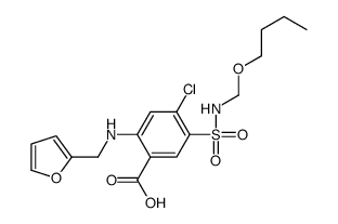 5-(butoxymethylsulfamoyl)-4-chloro-2-(furan-2-ylmethylamino)benzoic acid结构式