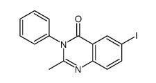 6-iodo-2-methyl-3-phenylquinazolin-4-one结构式