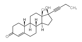 (8R,9S,10R,13S,14S,17S)-17-but-1-ynyl-17-hydroxy-13-methyl-1,2,6,7,8,9,10,11,12,14,15,16-dodecahydrocyclopenta[a]phenanthren-3-one结构式