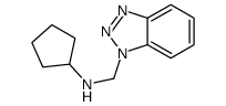 N-(benzotriazol-1-ylmethyl)cyclopentanamine结构式