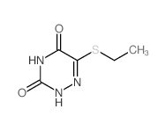 6-ethylsulfanyl-2H-1,2,4-triazine-3,5-dione结构式