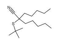 2-tert-butylsulfanyl-2-pentyl-heptanenitrile Structure