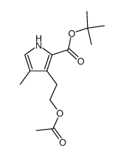 tert-butyl 3-(β-acetoxyethyl)-4-methyl-2-pyrrolecarboxylate结构式