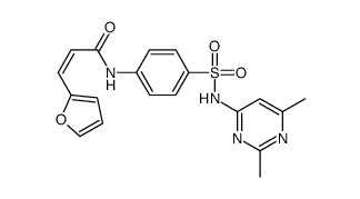 (E)-N-[4-[(2,6-dimethylpyrimidin-4-yl)sulfamoyl]phenyl]-3-(furan-2-yl)prop-2-enamide结构式
