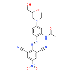 N-[2-[(2,6-Dicyano-4-nitrophenyl)azo]-5-[(2,3-dihydroxypropyl)ethylamino]phenyl]acetamide Structure