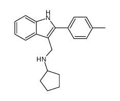 N-[[2-(4-methylphenyl)-1H-indol-3-yl]methyl]cyclopentanamine Structure