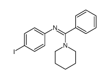 N-(4-iodophenyl)-1-phenyl-1-piperidin-1-ylmethanimine结构式