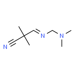 Propanenitrile,3-[[(dimethylamino)methyl]imino]-2,2-dimethyl-(9CI) structure