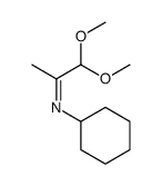 CYCLOHEXYL-[2,2-DIMETHOXY-1-METHYL-ETH-(E)-YLIDENE]-AMINE结构式