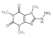 8-hydrazinyl-1,3,7-trimethyl-purine-2,6-dione结构式