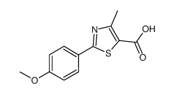 2-(4-甲氧基苯基)-4-甲基-1,3-噻唑-5-羧酸结构式