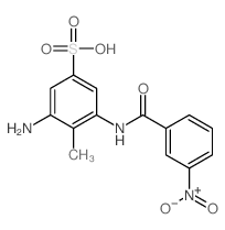 3-Amino-4-methyl-5-[(3-nitrobenzoyl)amino]benzenesulfonic acid结构式