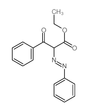 ethyl 3-oxo-3-phenyl-2-phenyldiazenyl-propanoate结构式