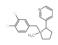 3-[1-[(3,4-dichlorophenyl)methyl]-1-methyl-2,3,4,5-tetrahydropyrrol-2-yl]pyridine structure