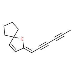 1-Oxaspiro[4.4]non-3-ene,2-(2,4-hexadiynylidene)-,(2Z)-(9CI)结构式