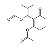 2-(1-acetoxy-2-methylprop-1-en-1-yl)-3-oxocyclohex-1-en-1-yl acetate结构式