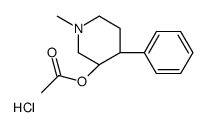 [(3R,4S)-1-methyl-4-phenylpiperidin-3-yl] acetate,hydrochloride Structure