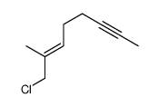 1-chloro-2-methyloct-2-en-6-yne结构式