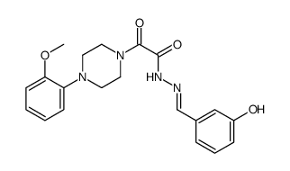 N-[(3-hydroxyphenyl)methylideneamino]-2-[4-(2-methoxyphenyl)piperazin-1-yl]-2-oxoacetamide Structure