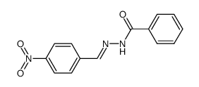 p-nitrobenzaldehyde benzoylhydrazone Structure