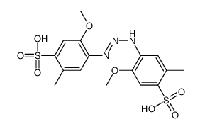 5-methoxy-4-[2-(2-methoxy-5-methyl-4-sulfophenyl)iminohydrazinyl]-2-methylbenzenesulfonic acid Structure