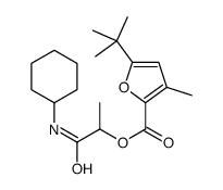 2-Furancarboxylicacid,5-(1,1-dimethylethyl)-3-methyl-,2-(cyclohexylamino)-1-methyl-2-oxoethylester(9CI) Structure