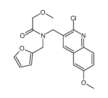 Acetamide, N-[(2-chloro-6-methoxy-3-quinolinyl)methyl]-N-(2-furanylmethyl)-2-methoxy- (9CI)结构式