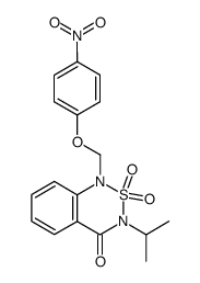 3-isopropyl-1-(4-nitro-phenoxymethyl)-2,2-dioxo-2,3-dihydro-1H-2λ6-benzo[1,2,6]thiadiazin-4-one Structure