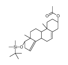 3-O-乙酰基-17-O-叔丁基二甲基甲硅烷基5,14-雄烷二烯-3β,17β-二醇结构式
