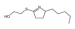 2-[(2-pentyl-3,4-dihydro-2H-pyrrol-5-yl)sulfanyl]ethanol结构式