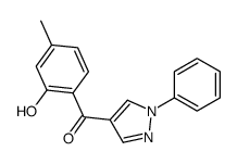 (2-hydroxy-4-methylphenyl)-(1-phenylpyrazol-4-yl)methanone Structure