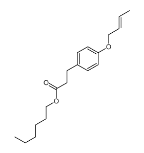 hexyl 3-(4-but-2-enoxyphenyl)propanoate Structure