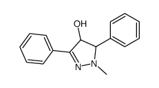 2-methyl-3,5-diphenyl-3,4-dihydropyrazol-4-ol结构式