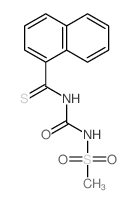 1-methylsulfonyl-3-(naphthalene-1-carbothioyl)urea structure