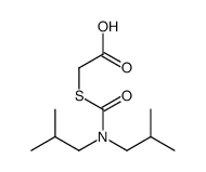 2-[bis(2-methylpropyl)carbamoylsulfanyl]acetic acid结构式