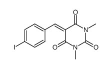5-(4-iodo-benzylidene)-1,3-dimethyl-pyrimidine-2,4,6-trione Structure