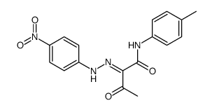 2-[(4-Nitro-phenyl)-hydrazono]-3-oxo-N-p-tolyl-butyramide Structure