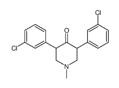 3,5-Bis-(3-chloro-phenyl)-1-methyl-piperidin-4-one Structure