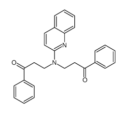 3-[(3-oxo-3-phenylpropyl)-quinolin-2-ylamino]-1-phenylpropan-1-one结构式