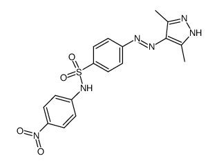 4-(3,5-dimethyl-1H-pyrazol-4-ylazo)-N-(4-nitro-phenyl)-benzenesulfonamide结构式