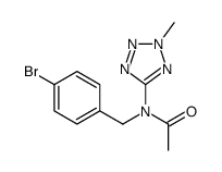 N-[(4-bromophenyl)methyl]-N-(2-methyltetrazol-5-yl)acetamide Structure