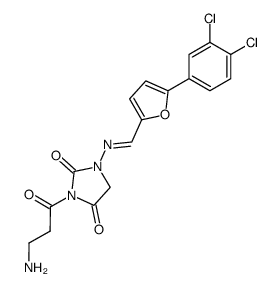 3-β-alanyl-1-[5-(3,4-dichloro-phenyl)-furan-2-ylmethyleneamino]-imidazolidine-2,4-dione Structure