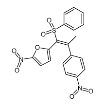 2-[(E)-1-Benzenesulfonyl-2-(4-nitro-phenyl)-propenyl]-5-nitro-furan结构式