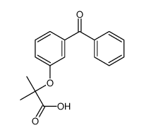 2-(3-benzoylphenoxy)-2-methylpropanoic acid结构式