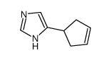 4-CYCLOPENT-3-ENYLMETHYL-1H-IMIDAZOLE结构式