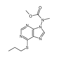 methyl N-methyl-N-(6-propylsulfanylpurin-9-yl)carbamate结构式